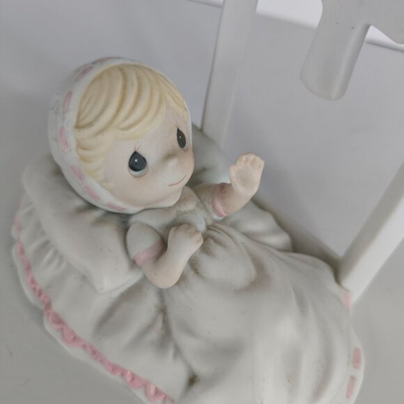 Precious Moments Child of God Bisque Porcelain 113021 Baptism Gift Figurine Girl - Picture 3 of 12